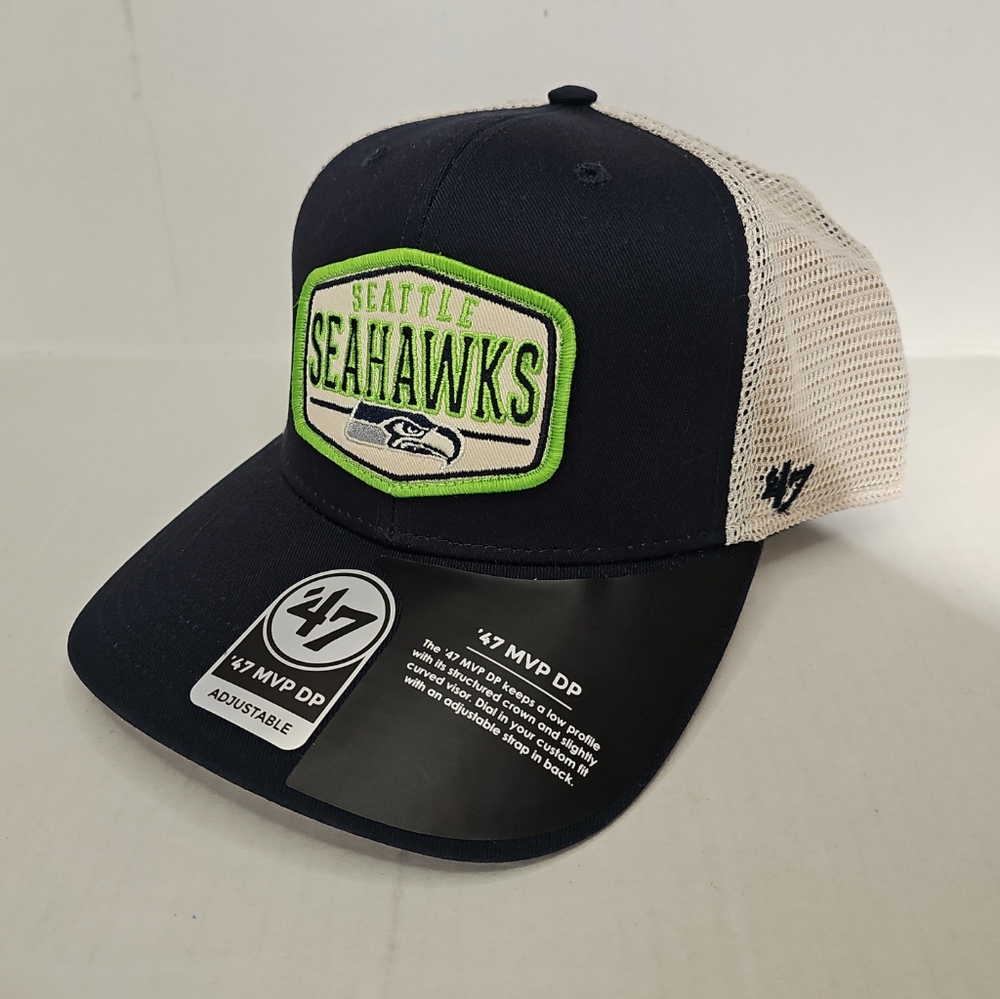 Seattle Seahawks '47 Brand NFL Football Shumay Navy MVP Snapback Hat Cap NWT